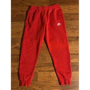 Nike Sportswear Club Joggers Mens Small Red Tapered Sweatpants